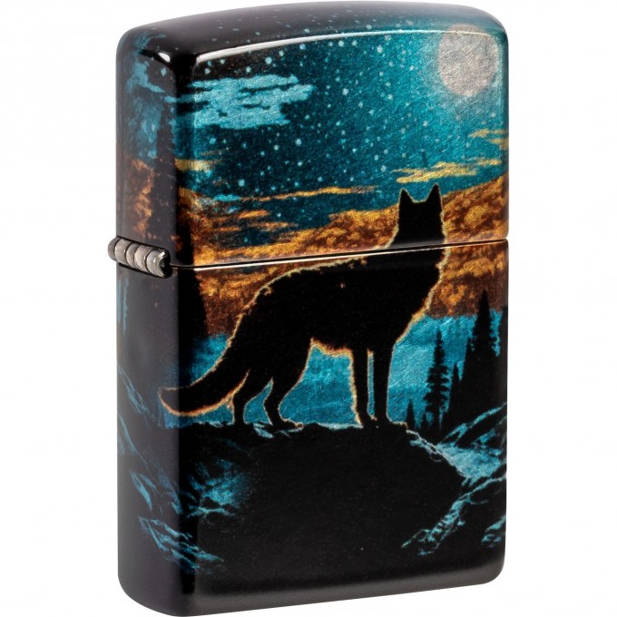 Зажигалка ZIPPO MOONLIGHT WOLF DESIGN 46252